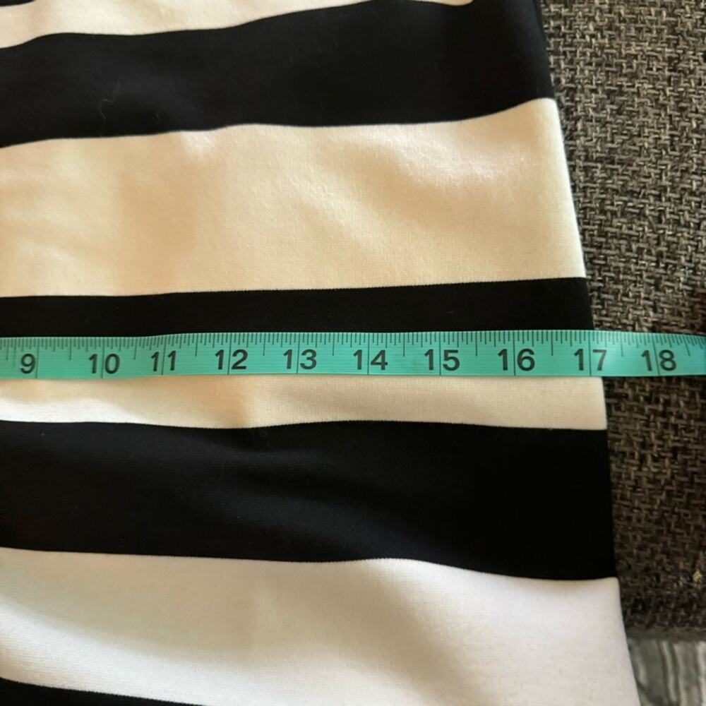 WHITE HOUSE BLACK MARKET ecru & black stripe shift dress size 4 Easter Sunday - Picture 12 of 13